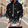 Graphic Print Long Sleeve Hooded Neck Christmas Leisure Men'S Hoodies