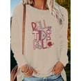 thumbnail image 1 of [Graphic Print T-shirt] Long Sleeve Graphic Print Alabama T-shirt | Women's Casual Top for Spring & Fall, 1 of 6