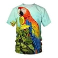 thumbnail image 1 of Graphic Print Tees T Shirt Short Sleeve Floral Tee Shirt Tops Unisex Flowers Tshirt Birds T-shirts Crewneck for Men Women Teens, 1 of 3