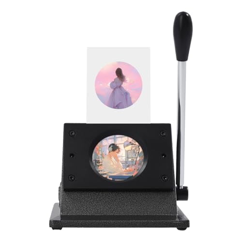 2.28" Round Punch Die Cutter,Button Paper Cutter,Cutting Round Hole Circular Card Puncher,Graphic Badge Button Mould Punch Press Machine for Cardstocks