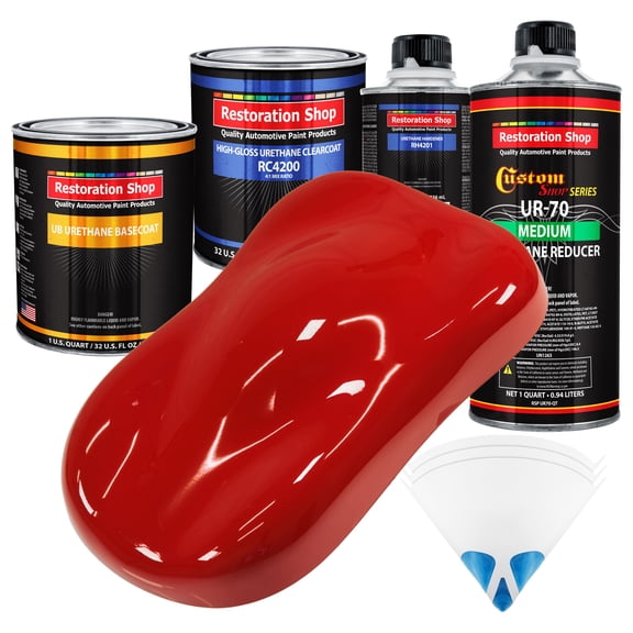 Graphic Red Quart URETHANE BASECOAT CLEARCOAT Car Auto Body Paint Kit