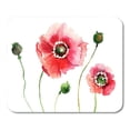 thumbnail image 1 of Graphic Red Watercolor Poppy Flowers Floral Bloom Blossom Botanical Mousepad Mouse Pad Mouse Mat 9x10 inch, 1 of 3