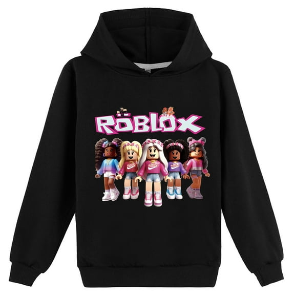 Graphic Roblox Long Sleeve Hoodie Casual Hooded Sweatshirt Lightweight Pullover Tops for Boys Girls(8-16Y)