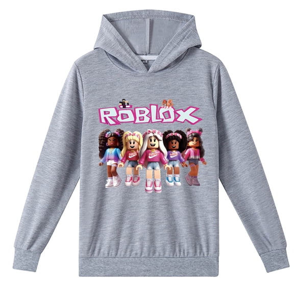 Graphic Roblox Long Sleeve Hoodie Casual Hooded Sweatshirt Lightweight Pullover Tops for Boys Girls(8-16Y)