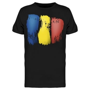 Graphic Romania Flag T-Shirt Men -Image by Shutterstock, Male x-Large
