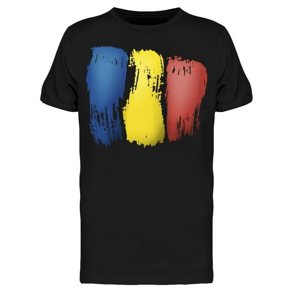 Graphic Romania Flag T-Shirt Men -Image by Shutterstock, Male x-Large