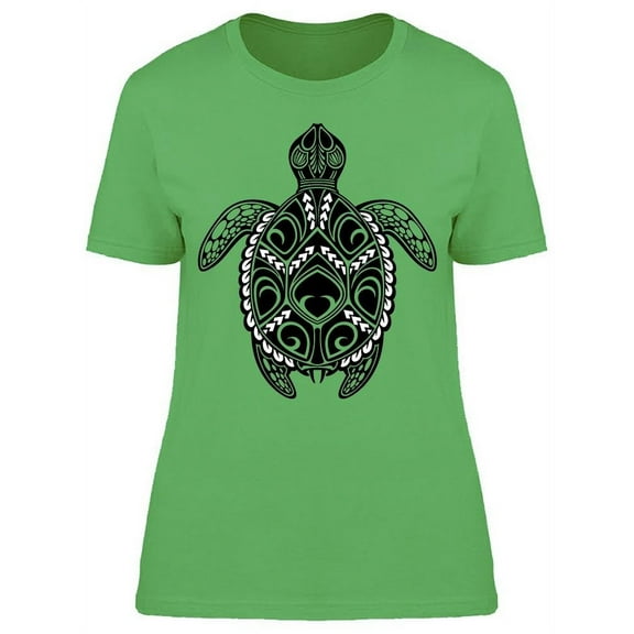 Graphic Sea Turtle Art T-Shirt Women -Image by Shutterstock, Female XX-Large