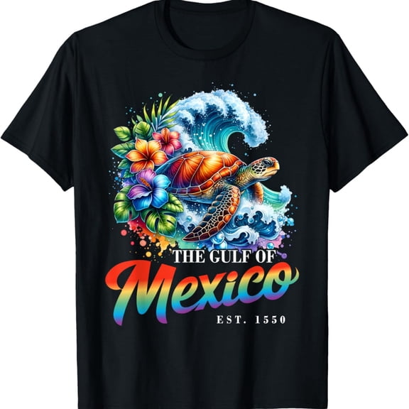 Graphic Sea Turtle Gulf of Mexico Est 1550 T-Shirt