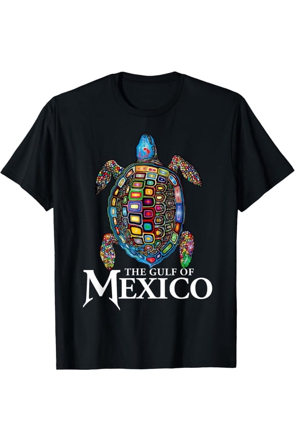 Graphic Sea Turtle Gulf of Mexico Funny Retro Never Forget T-Shirt