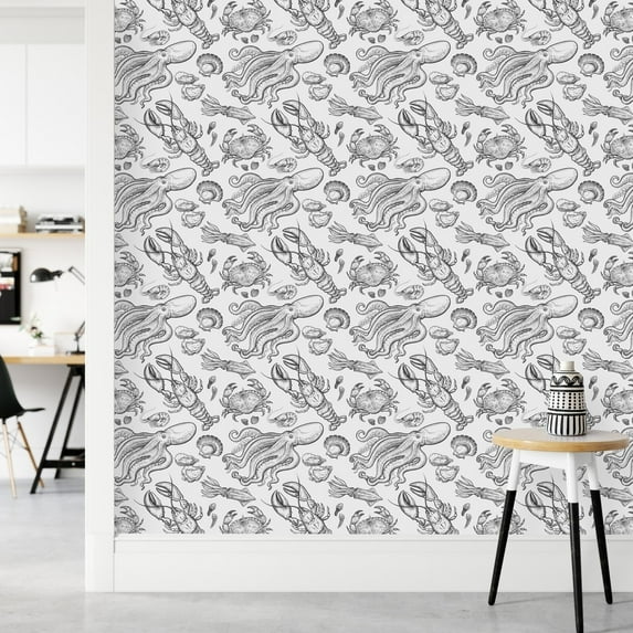 Graphic Sea World Wallpaper Pre-Pasted - 25"W x 225"H