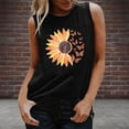 thumbnail image 1 of Graphic Shirt for Women Funny Floral Print Sleeveless Cute Juniors Tops Teen Girl Tee Funny T Shirt, 1 of 1