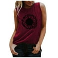 thumbnail image 1 of Graphic Shirt for Women Funny Print Sleeveless Cute Juniors Tops Teen Girl Tee Funny T Shirt, 1 of 4