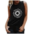 thumbnail image 1 of Graphic Shirt for Women Funny Print Sleeveless Cute Juniors Tops Teen Girl Tee Funny T Shirt, 1 of 4