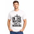 thumbnail image 1 of Graphic Short Sleeve T-Shirt for Men Classic Fit Crewneck with God Works T-Shirt Cotton Fabric on White Fabric Valentine's Day Theme, 1 of 6