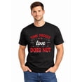 thumbnail image 1 of Graphic Short Sleeve T-Shirt for Men Classic Fit Crewneck with TimePassesLove Cotton Fabric on Black Fabric Valentine's Day Theme, 1 of 6