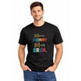 thumbnail image 1 of Graphic Short Sleeve T-Shirt for Men Loose Fit Crewneck with Mommy Bruh T-Shirt Cotton Fabric on Black Fabric Valentine Theme, 1 of 6