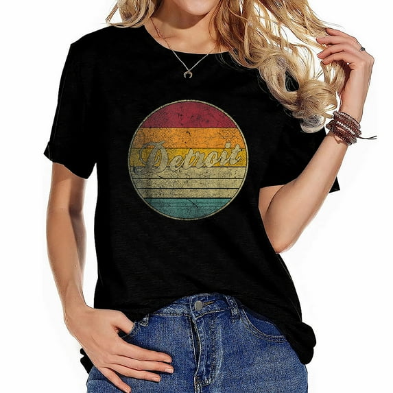 Graphic Short Sleeve T-Shirt for Women Casual Funny Retro Costume Tops