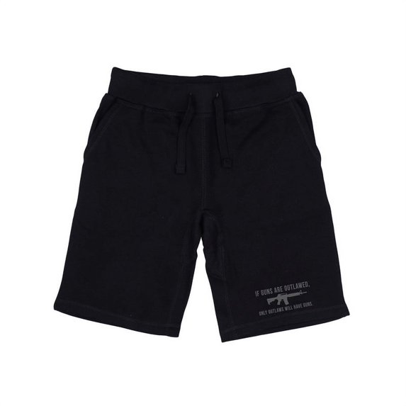 Graphic Shorts, Outlawed, Black, 2X