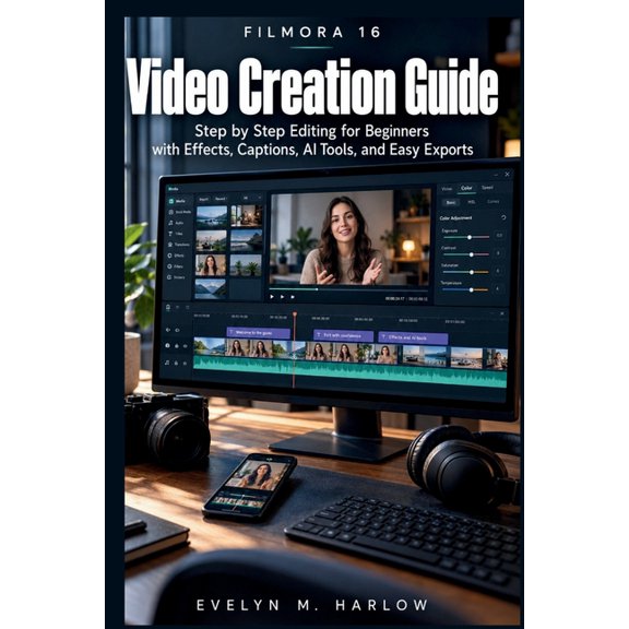 Graphic Skill Surge Filmora 16 Video Creation Guide: Step by Step Editing for Beginners with Effects, Captions, AI Tools, and Easy Exports, (Paperback)