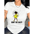thumbnail image 1 of Graphic & Slogan Print Crew Neck T-Shirt, Casual Short Sleeve Top For Spring & Summer, Women's Clothing, 1 of 7