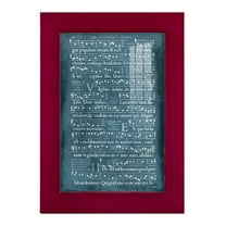 Graphic Songbook I -Framed Print w/glass-Cherry Red