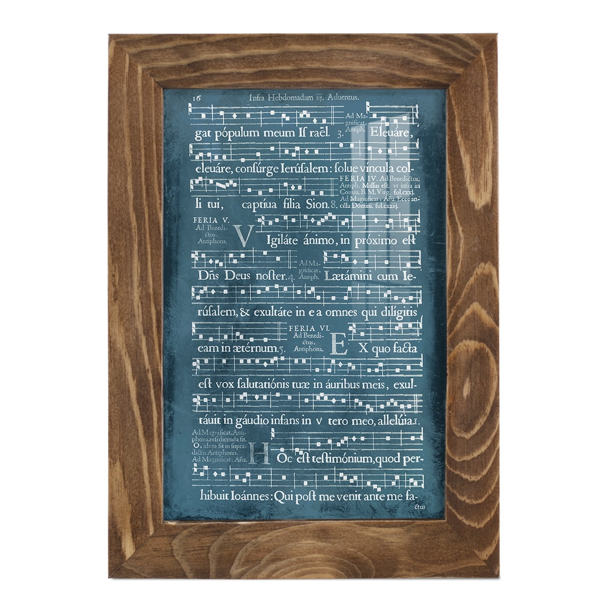 Graphic Songbook I -Framed Print w/glass-Walnut