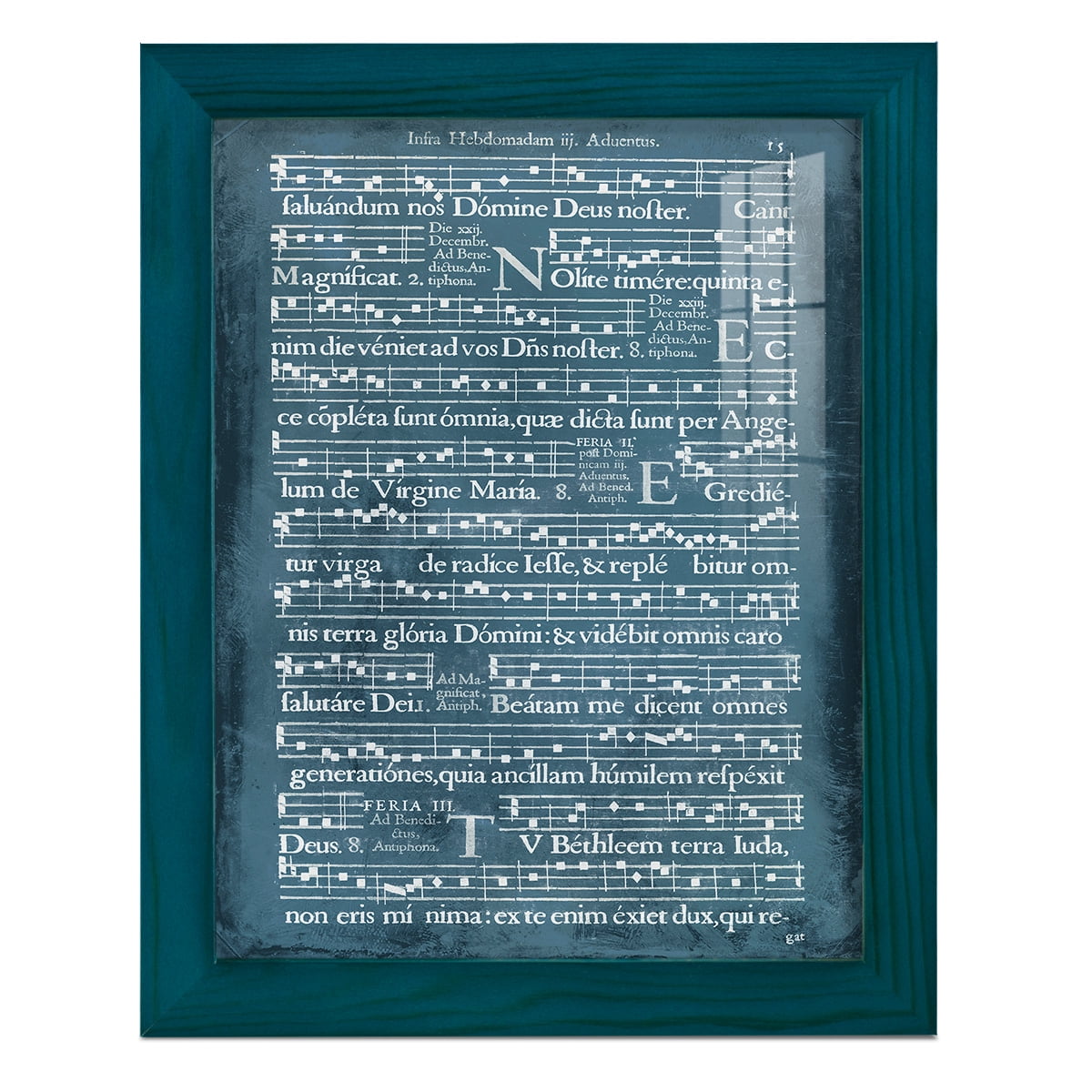 Graphic Songbook II - Framed Print w/glass - Ocean Blue