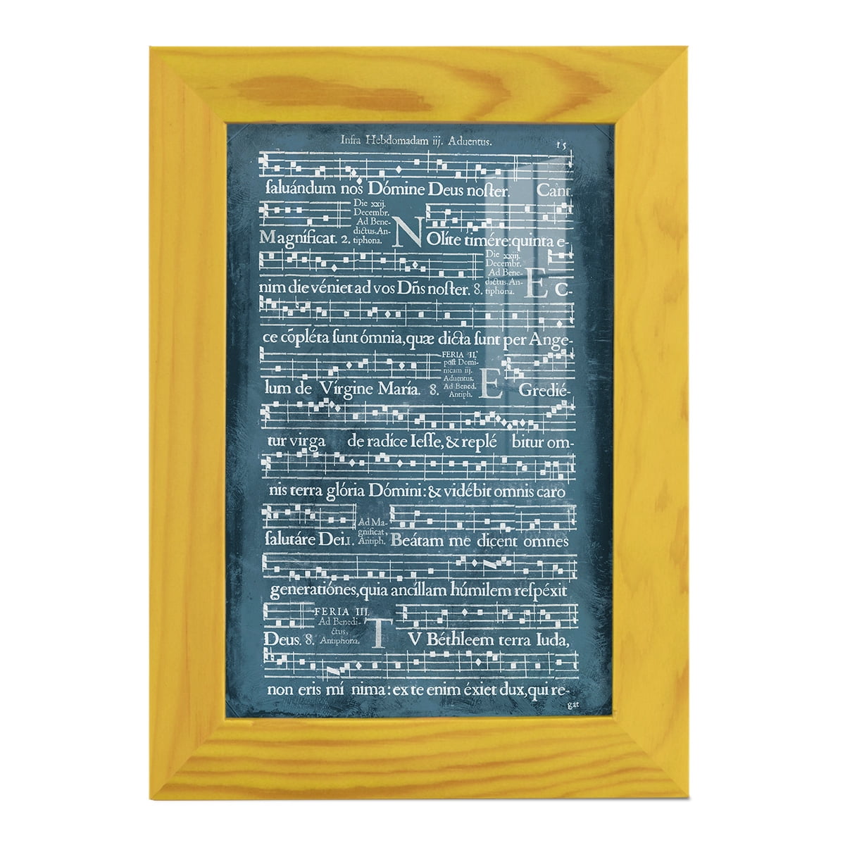 Graphic Songbook II - Framed Print w/glass - Sunflower Yellow
