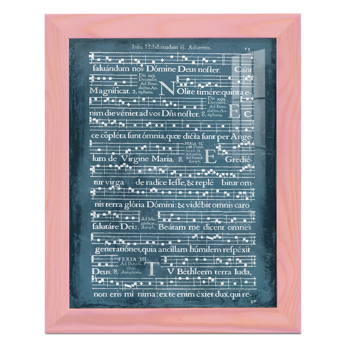 Graphic Songbook II - Framed Print w/glass - Sunset Pink