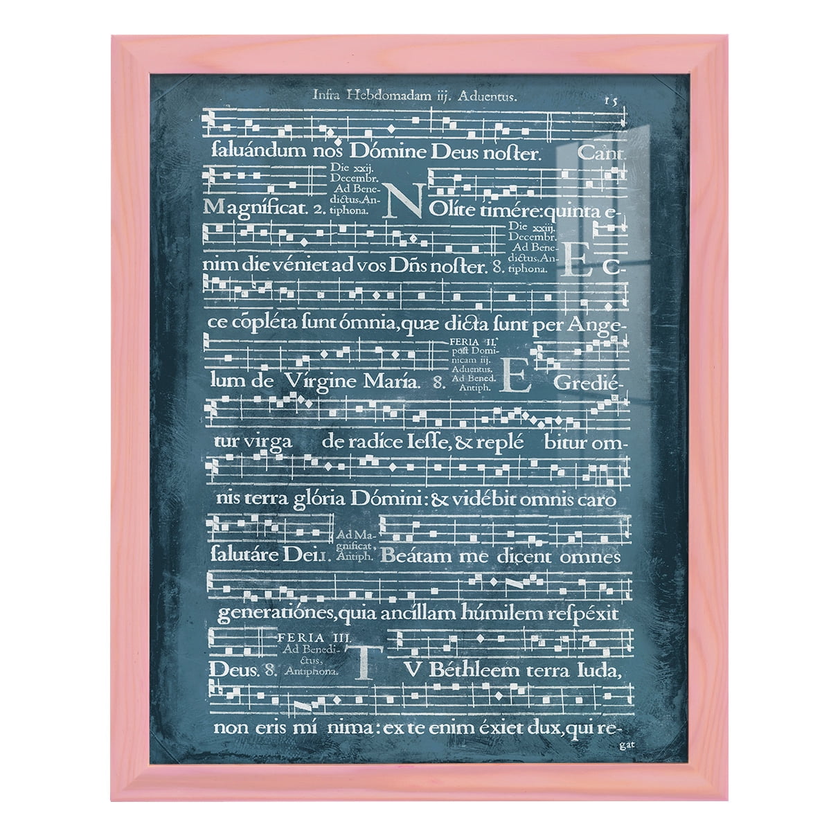 Graphic Songbook II - Framed Print w/glass - Sunset Pink