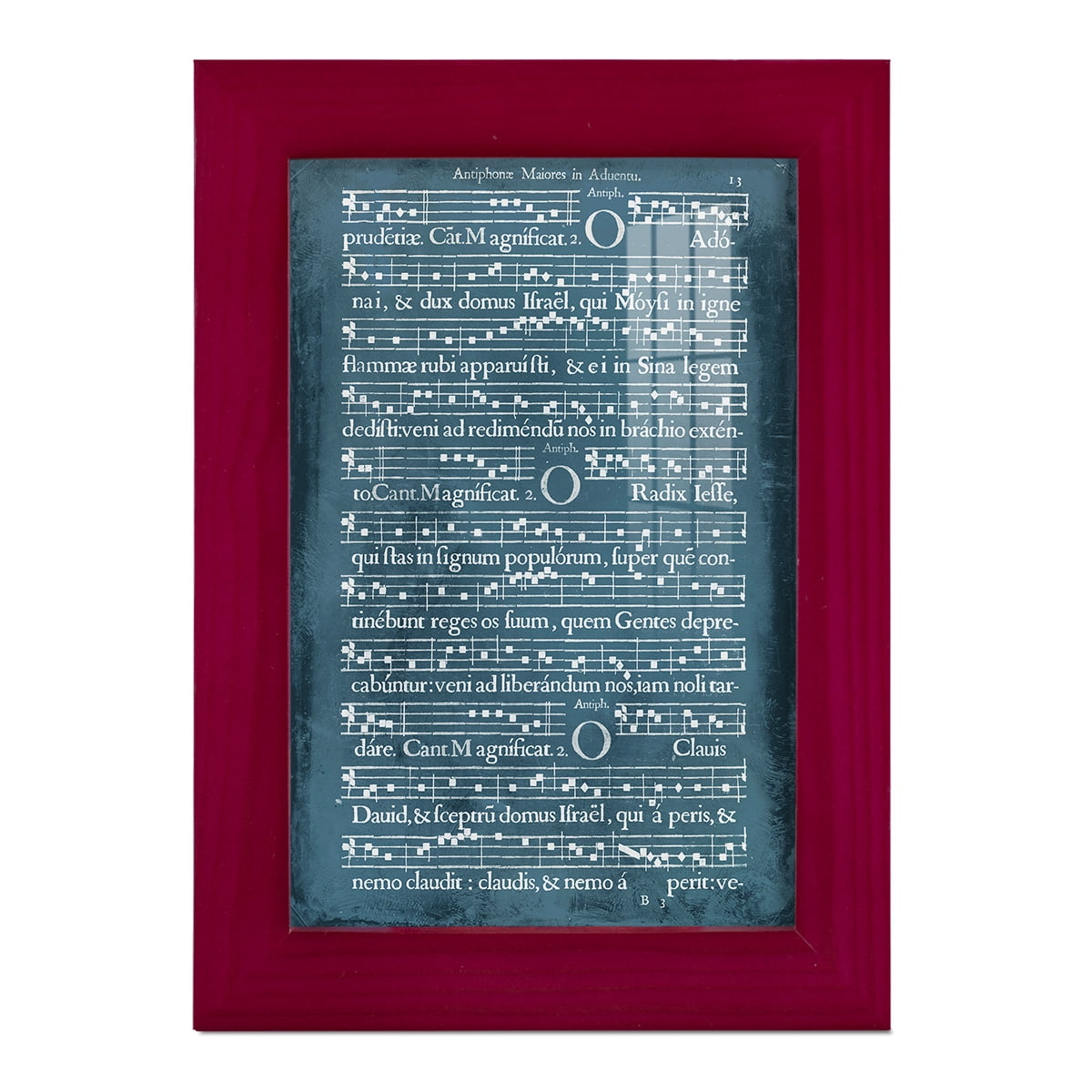 Graphic Songbook III - Framed Print w/glass - Cherry Red