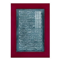 Graphic Songbook III - Framed Print w/glass - Cherry Red