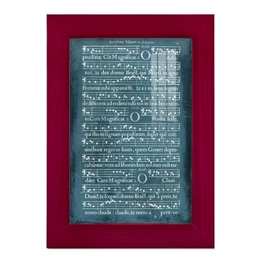 Graphic Songbook III - Framed Print w/glass - Cherry Red