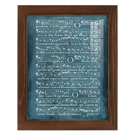 Graphic Songbook III - Framed Print w/glass - Chestnut