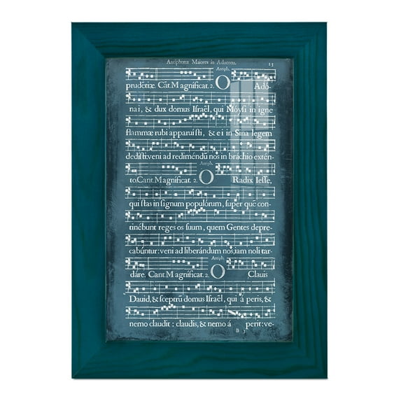 Graphic Songbook III - Framed Print w/glass - Ocean Blue