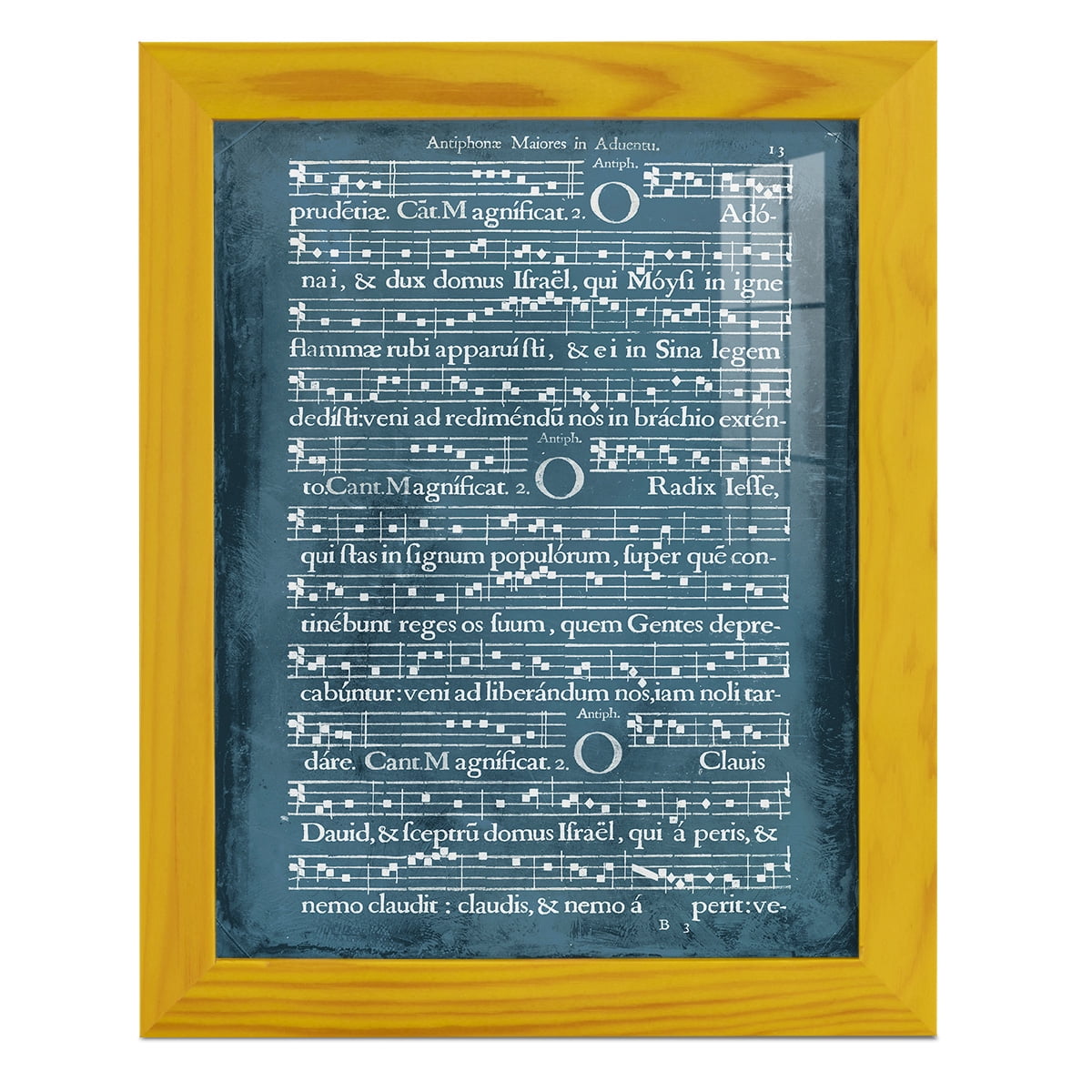 Graphic Songbook III - Framed Print w/glass - Sunflower Yellow