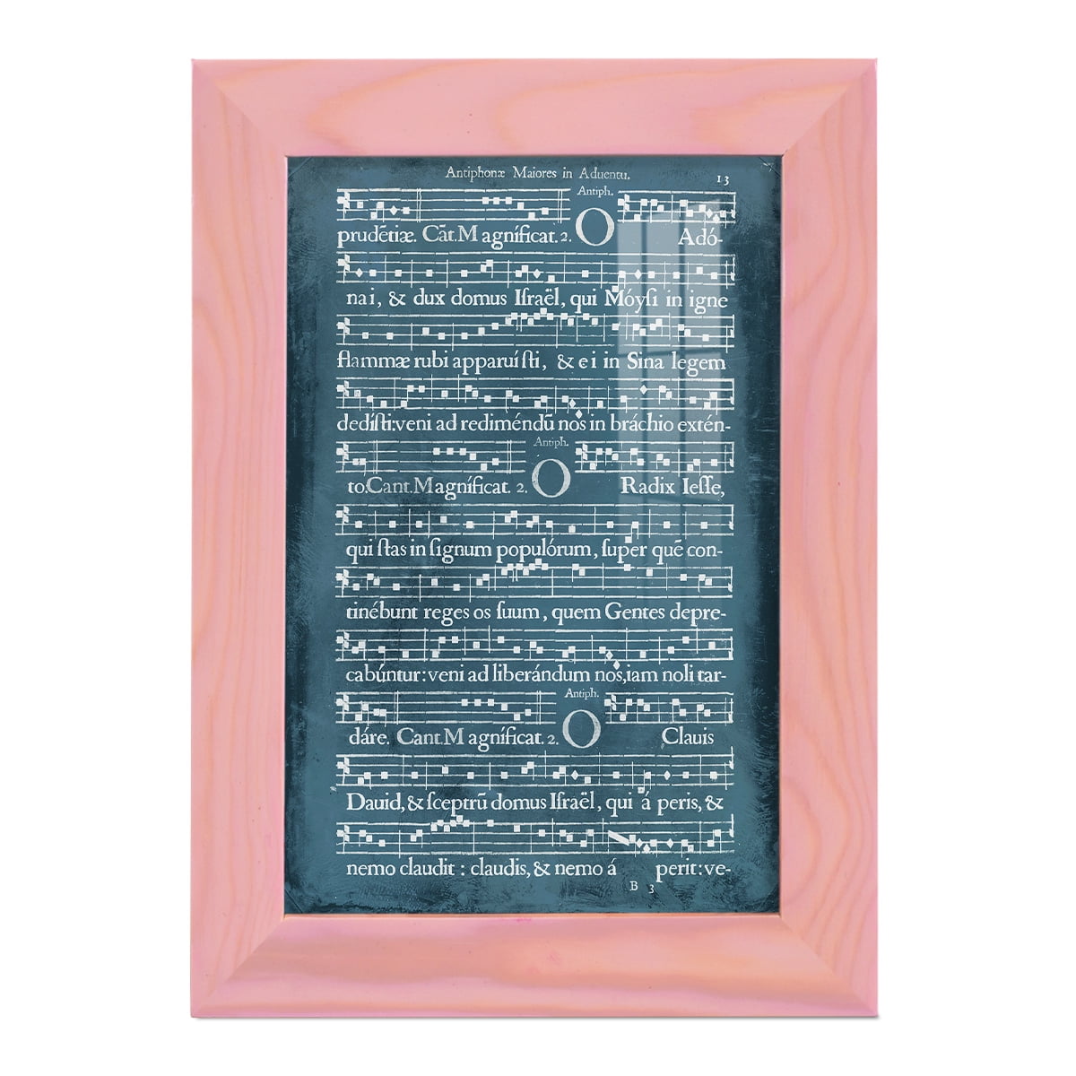 Graphic Songbook III - Framed Print w/glass - Sunset Pink