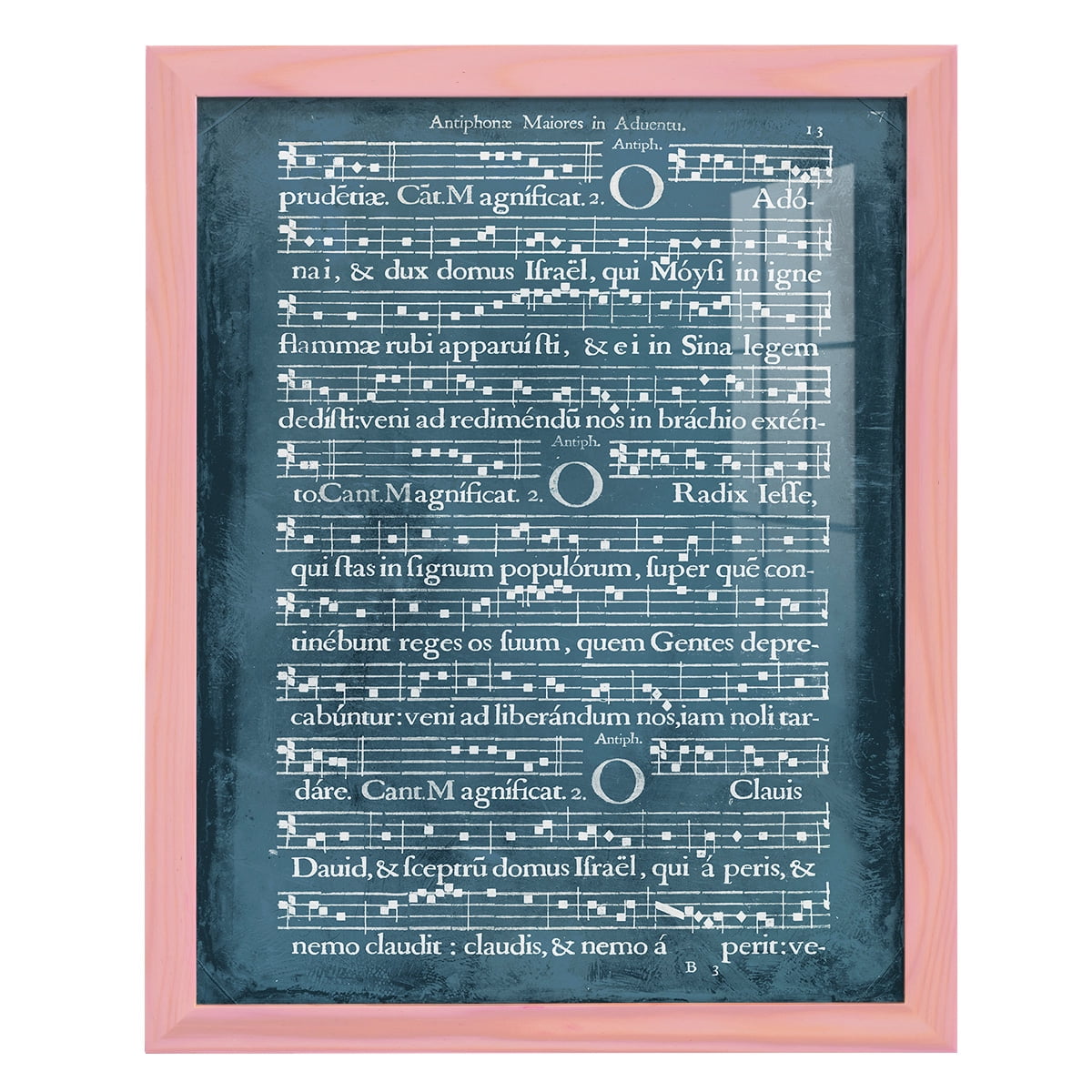 Graphic Songbook III - Framed Print w/glass - Sunset Pink