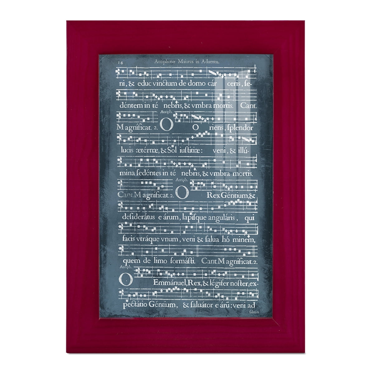 Graphic Songbook IV -Framed Print w/glass-Cherry Red