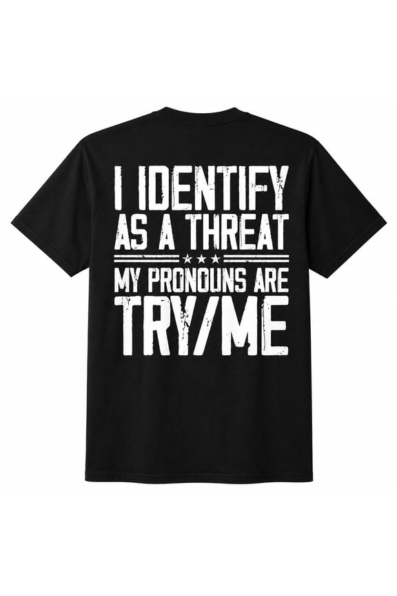 Graphic Statement Back Print T-Shirt, Unisex Classic Fit Cotton Tee