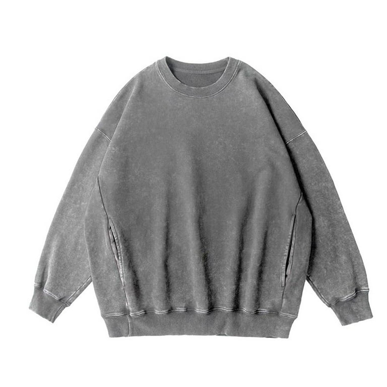 Graphic Sweatshirts For Women Y2K Grey Oversized Vintage Hoodie For Women Cotton Loose Fit Baggy Hooded Sweatshirt Trendy Basic Wash Pullover Top Women With Plus Size Sweatshirt L Walmart