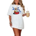 thumbnail image 1 of Graphic T-Shirt with Bear and Sneakers, Retro Style Tee Shirt, Funny Cartoon Bear on a Box, Casual Graphic Tee, Cool and Trendy Shirt, White Comfort Colors T-Shirt, XL, 1 of 1