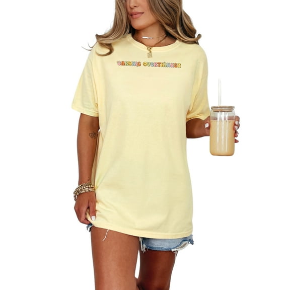 Graphic T-Shirt, Chronic Overthinker Shirt, Funny T-Shirt, Unisex Tee, Cute Graphic Tee, Casual Wear, Everyday Fashion, Gift Idea, Butter Comfort Colors T-Shirt, 2XL