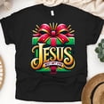 thumbnail image 1 of Graphic T-Shirt Jesus Best Gift Ever Faith Quote Tee for Women, Black, Size XL, 1 of 6