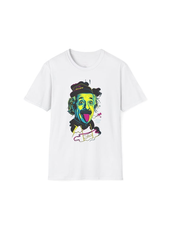 Graphic T-Shirt — Neon Pop Einstein Tongue Design