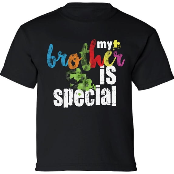 Graphic T-Shirt for Kids My Brother Is Special Autism Awareness XS S M L XL Youth Tee for Boys Girls