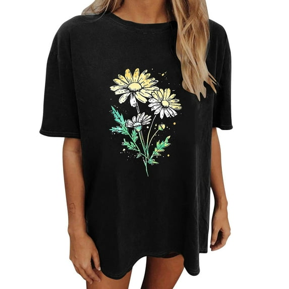 Graphic T Shirts Loose Womens Workout Tops Long Sleeve Women Summer Tops V Neck Tee Shirts Womens Graphic