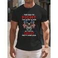thumbnail image 1 of Graphic T-Shirts for Men Short Sleeve Crew Neck Shirts Summer Graphic Tees Loose Cotton Tops Black A 3XL, 1 of 6