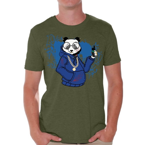 Men's Graphic Tshirts - Nerd Geek Cool - Streetwear Panda Tshirt
