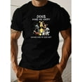 thumbnail image 1 of Graphic Tee - Casual Cotton Crew Neck Short Sleeve T-Shirt with Playful Dog Illustrations, Summer Style, Regular Fit, Adult Size, Casual Summer Wear | Playful Dog Design | Cotton Fabric, 1 of 1